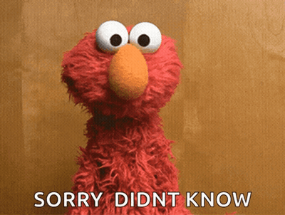 Elmo From Sesame Street Says Sorry Didn't Know GIF