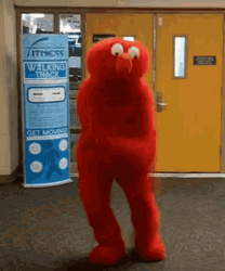 Elmo Happily Dancing