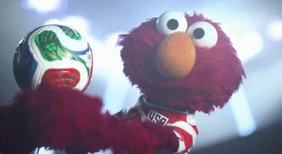 Elmo Holding Soccer Ball GIF