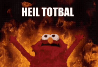 Elmo In Front Of Fire With Heil Totbal GIF