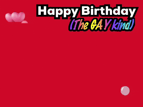 Elmo Is On A Red Background With The Words Happy Birthday The Gay Kind GIF