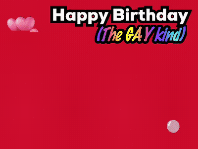 Elmo Is On A Red Background With The Words Happy Birthday The Gay Kind GIF