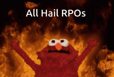 Elmo Is Surrounded By Flames With The Words All Hail Rpos GIF