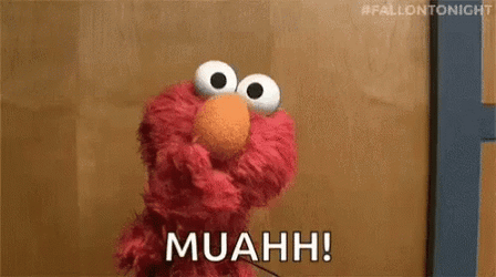 Elmo Meme Flying Kiss GIF