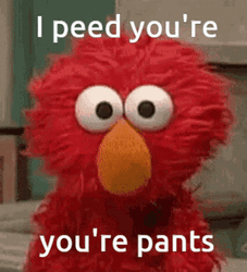 Elmo Meme I Peed Your Pants GIF