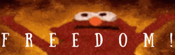 Elmo On Fire Freedom GIF