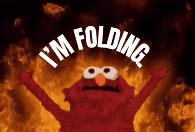 Elmo Says I 'M Folding With Flames Behind Him GIF