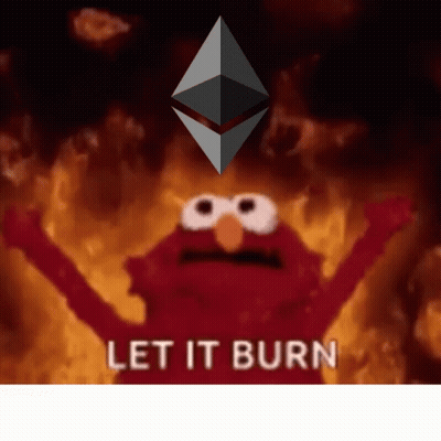 Elmo Says Let It Burn In Front Of A Burning Diamond GIF