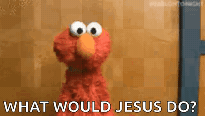 Elmo Sesame Street Asks What Would Jesus Do GIF