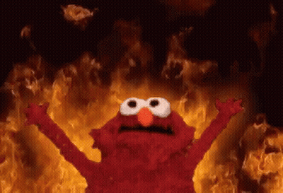 Elmo Sesame Street Wall Of Fire GIF