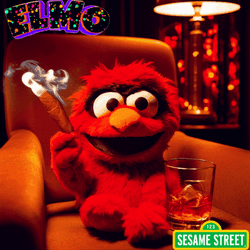Elmo Smoking Cigar GIF