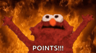 Elmo Standing In Front Of Fire With Arms Outstretched GIF