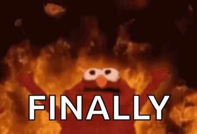 Elmo Surrounded By Flames Finally GIF