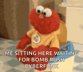 Elmo Toilet Bomb Rush Cyberfunk Meme GIF