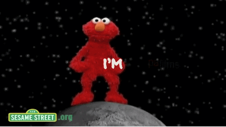 Elmo Toilet Dancing In Moon GIF