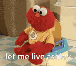 Elmo Toilet Let Me Live Meme GIF