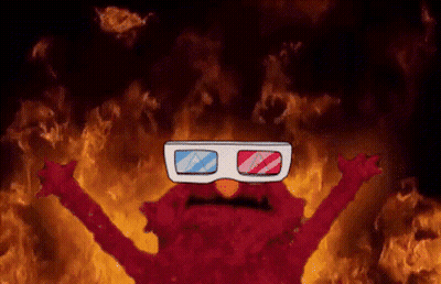Elmo With 3D Glasses GIF