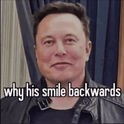 Elon Musk Backward Smile Meme GIF