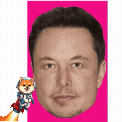 Elon Musk Beside Cartoon Space Dog GIF