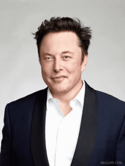 Elon Musk Blue Suit White Shirt Muglife.com GIF