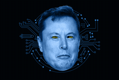 Elon Musk Face With Circuit Board GIF
