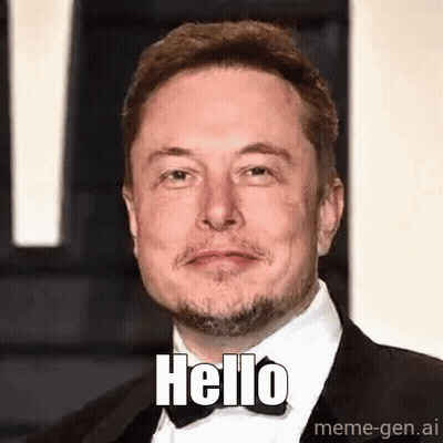 Elon Musk In Tuxedo Saying Hello GIF