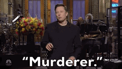 Elon Musk Playful Air Quotes Murderer SNL GIF