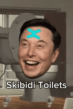 Elon Musk Skibidi Toilet Meme GIF