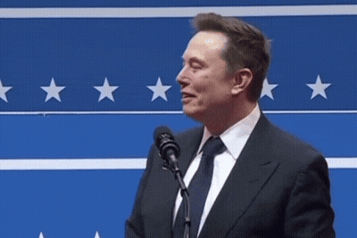 Elon Musk Speaking Into Microphone With Eyes Closed GIF