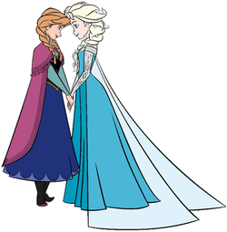 Elsa And Anna Head Touch GIF