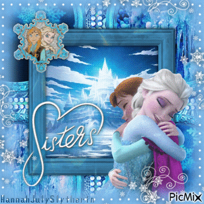 Elsa And Anna Hugging Sisters GIF