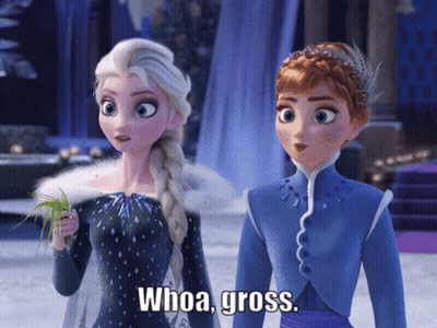 Elsa And Anna Saying Whoa Gross GIF