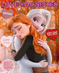Elsa And Anna Sis Hug GIF