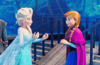 Elsa And Anna Talking GIF
