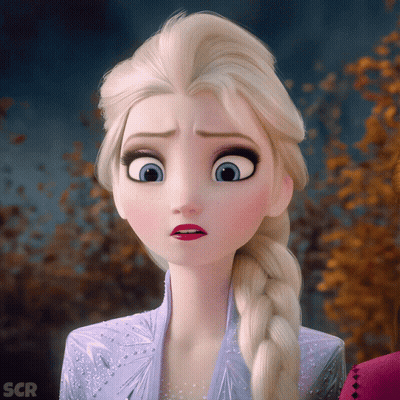 Elsa Close Up With Scr Written Below GIF