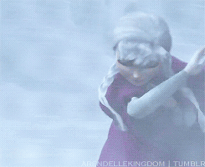 Elsa From Frozen Dancing In Blue Dress GIF