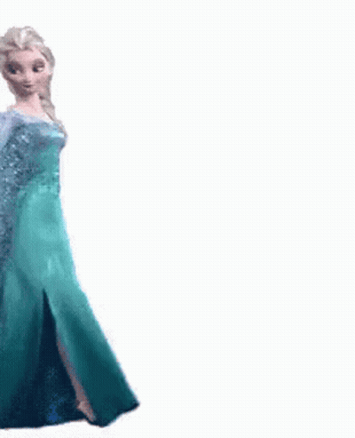 Elsa From Frozen In Blue Dress GIF