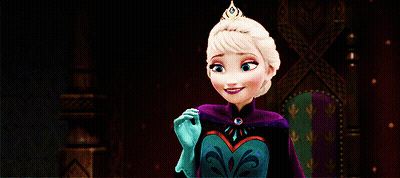 Elsa From Frozen In Tiara And Cape GIF