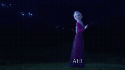 Elsa From Frozen Looking Scared GIF