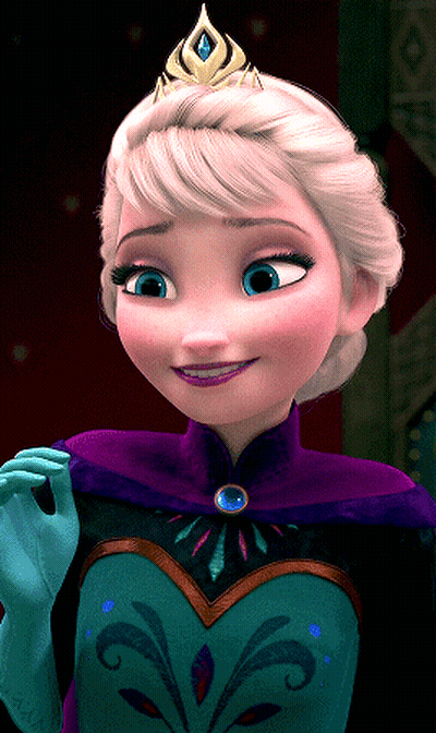 Elsa From Frozen Wearing Tiara GIF