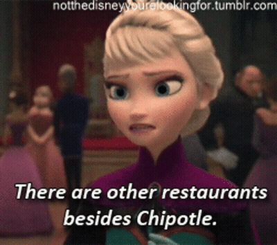 Elsa From Frozen With Restaurant Caption GIF