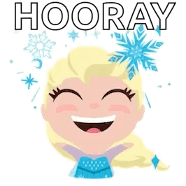 Elsa From Frozen With Snowflake And Hooray GIF