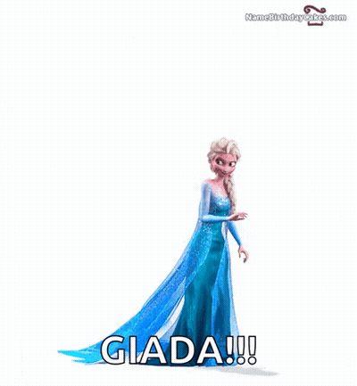 Elsa Happy Birthday Giada Birthday Card GIF