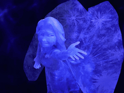 Elsa Statue GIF