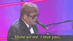 Elton John Performing At Grammys GIF
