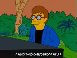Elton John Playing Piano The Simpsons GIF
