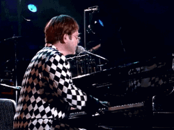 Elton John Singing On Microphone GIF