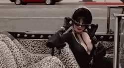 Elvira Taking Off Her Shades GIF
