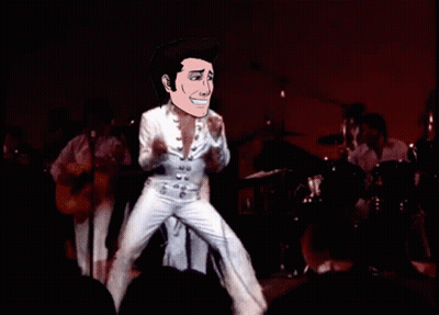 Elvis Presley Dancing On Stage GIF