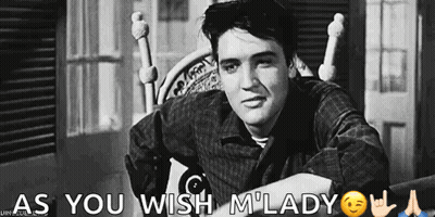 Elvis Presley Sitting In Chair With As You Wish M Lady GIF